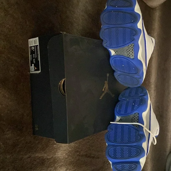 Nike Jordan Pro Strong White Blue Wolf Grey Shoes (DC8418 104) Men's Size 8.5 - Picture 4 of 7